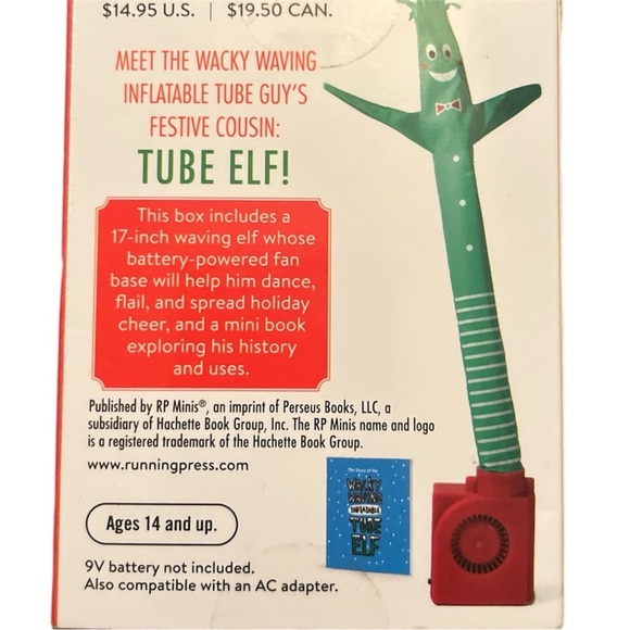 Wacky Waving Inflatable Tube Elf - Picture 2 of 3